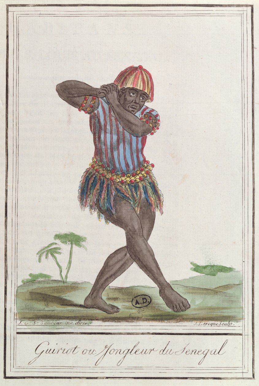 Griot ou menestrel do Senegal, 1796 de French School
