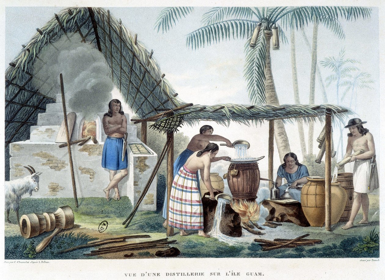 Destilaria da Ilha Guam. de French School