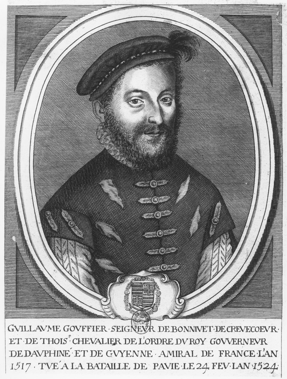 Guillaume Gouffier, Senhor de Bonnivet (gravura) de French School