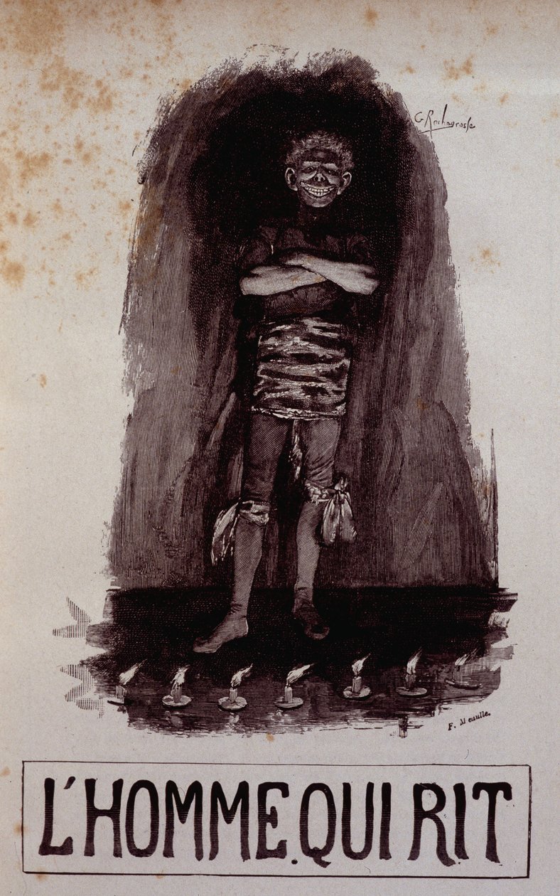 Gwynplaine, couv. de "The Man Who Laughs" (O homem que ri) de French School