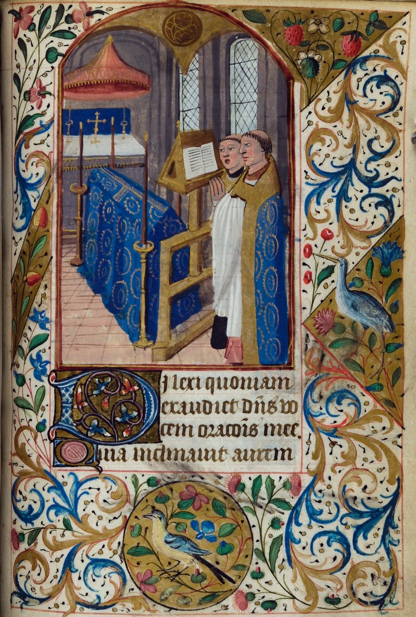 H - L-3-3 fol. 108r Escritório dos Mortos, do Livro das Horas, Uso de Paris, meados do século XV de French School