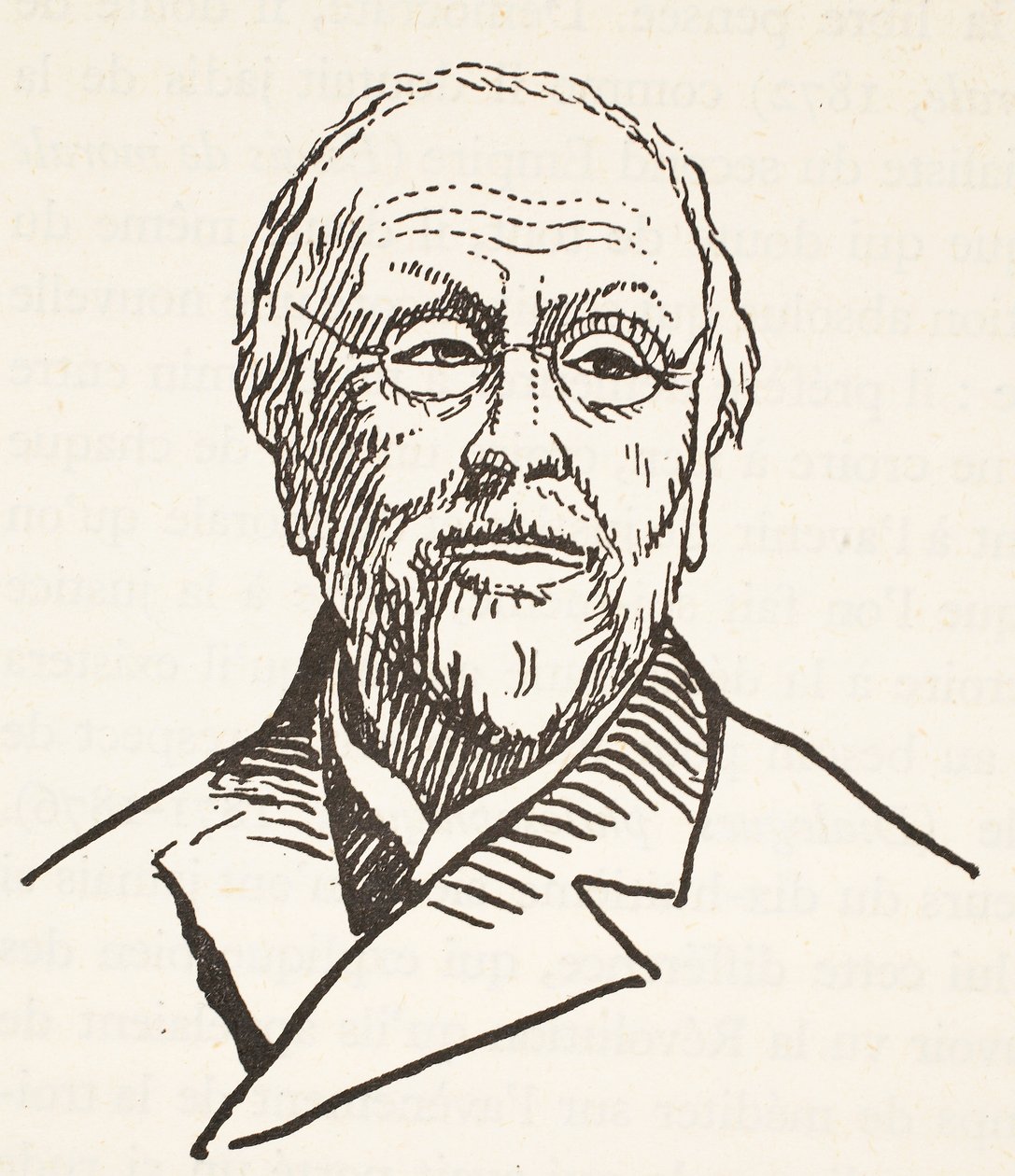 H. Taine, cópia de Boris Mestchersky (n.1957), Ilustração da História da Francaise Nacional, Ciências, Volumes I e II, por Gabriel Hanotaux (1853-1944), 1924 de French School