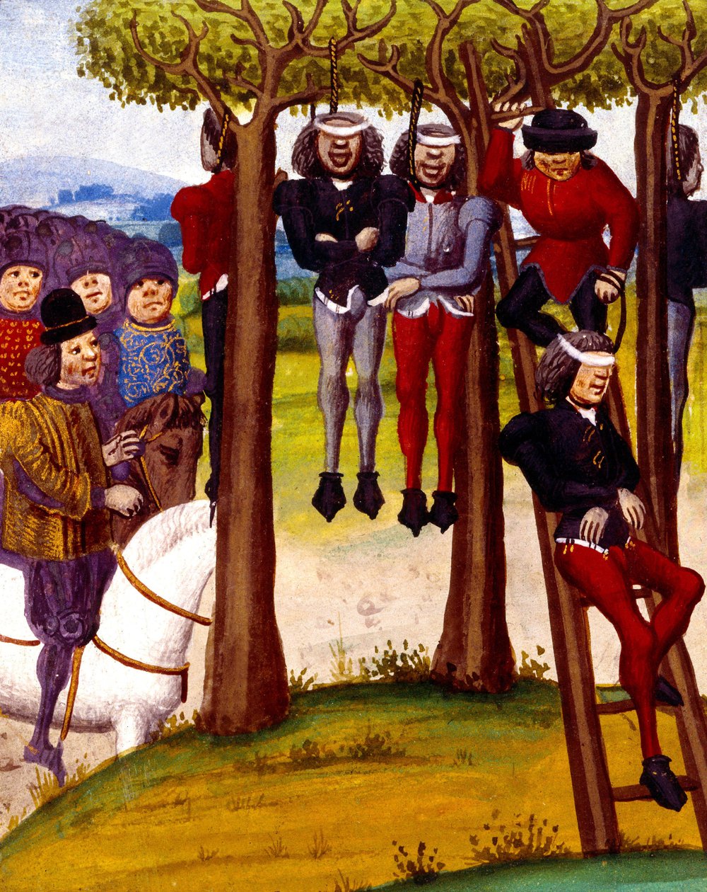 Enforcamento de camponeses em 1422, ilustração de 