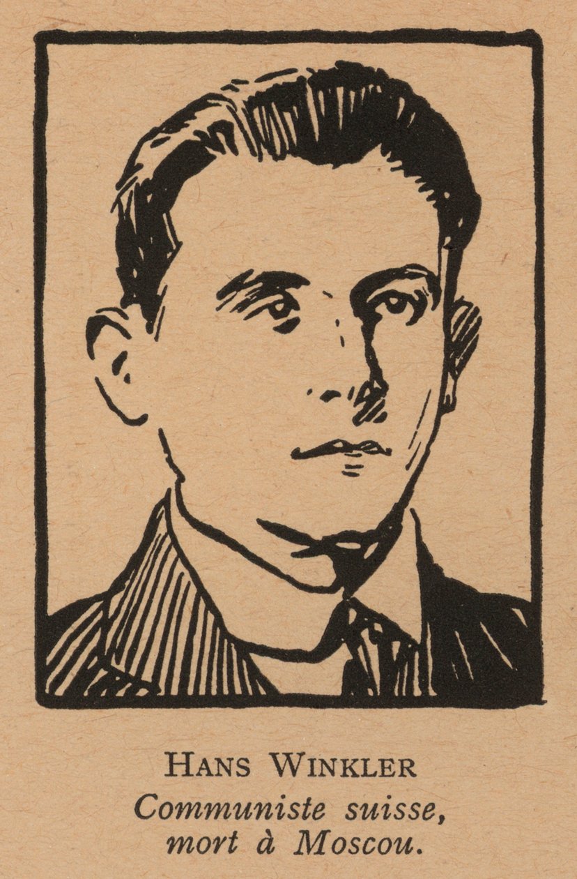 Hans Winkler, comunista suíço (litografia) de French School