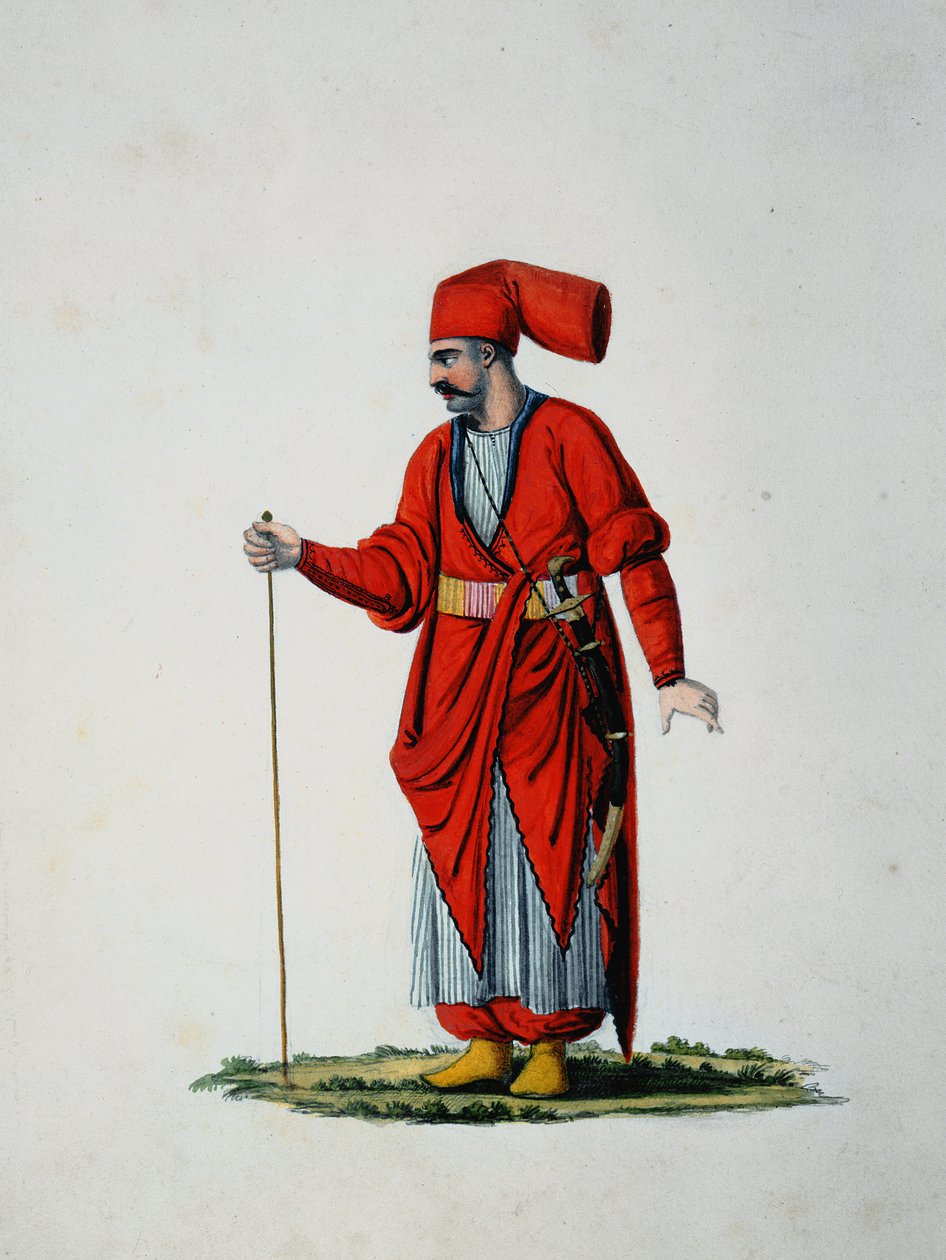 Hasseki Baltaci Valet del Sultani, provavelmente por Cousinery, período otomano, terceiro quartel do século XVIII (wc no papel) de French School