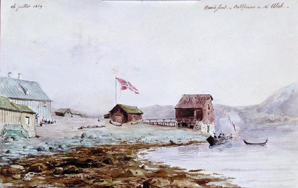Porto de Havoysund (Havoesund) na Noruega de French School