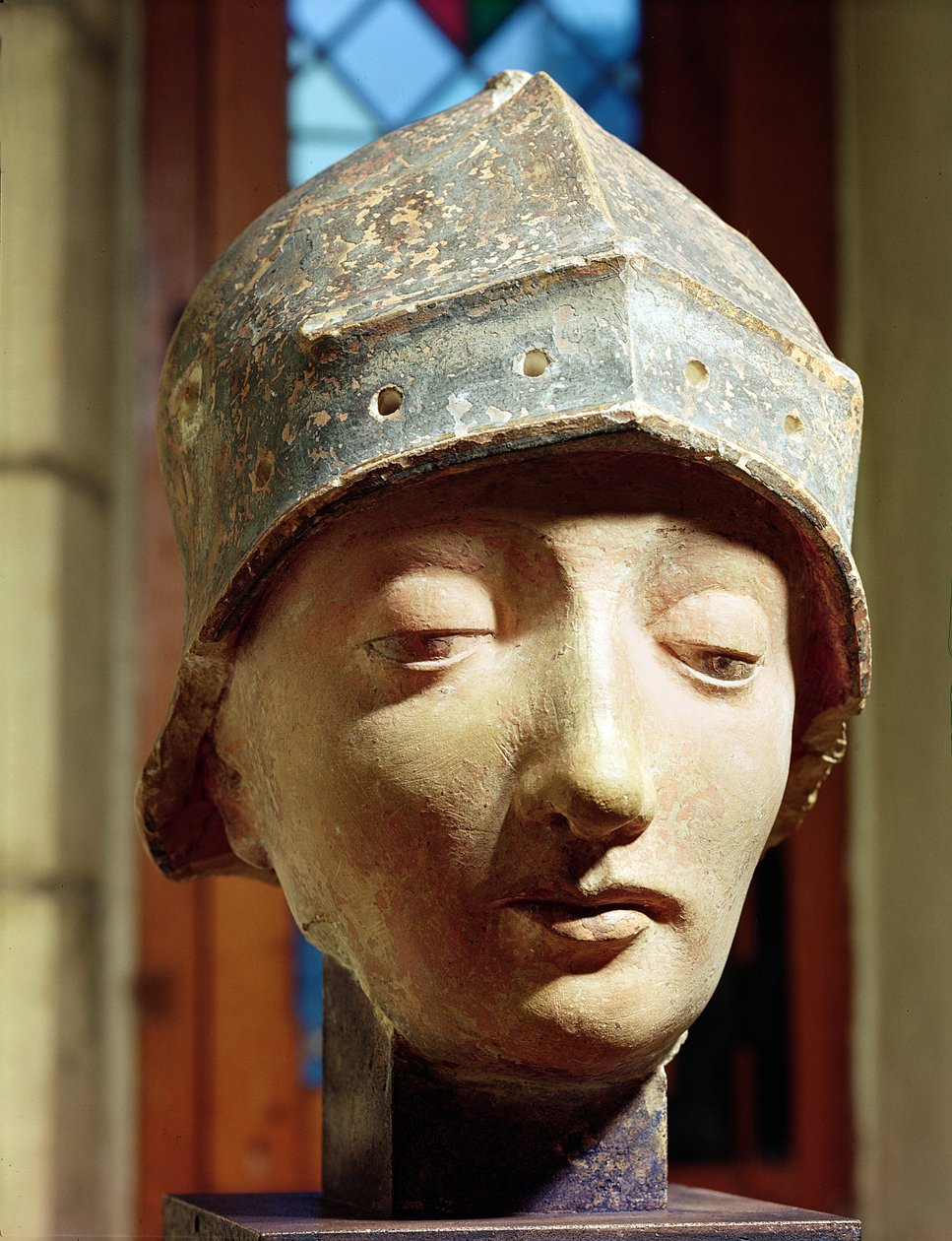 Cabeça presumida ser de Joana d&39;Arc (1412-31) (terracota) de French School