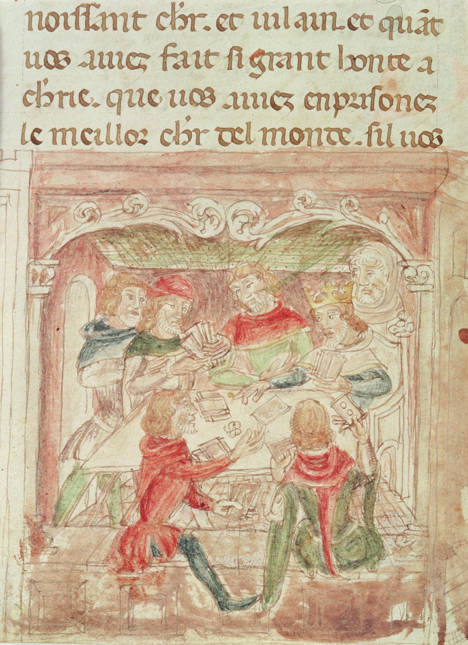 Cartões de corte de coração e diamante, do século XVII-XVIII de French School