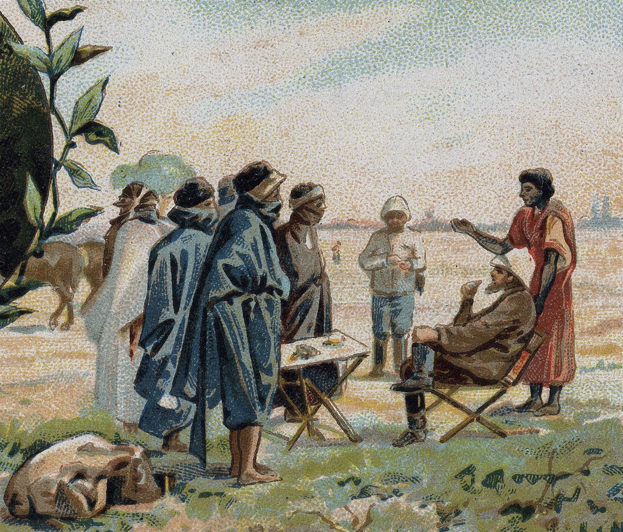 Henri Duveyrier, geógrafo e viajante francês (1840-1892), falando com o Touareg d