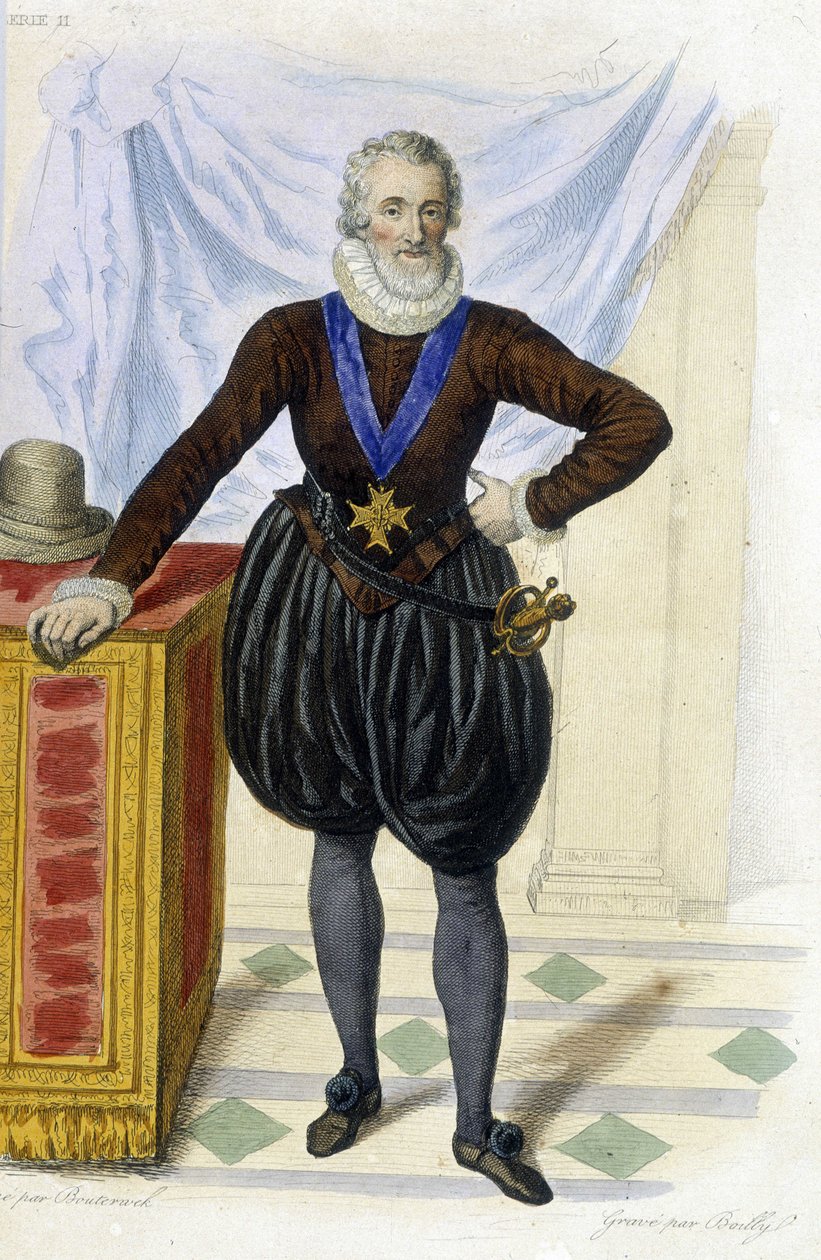 Henri IV (1553 - 1610) - em "Le Plutarque francais", Ed. Mennechet de French School