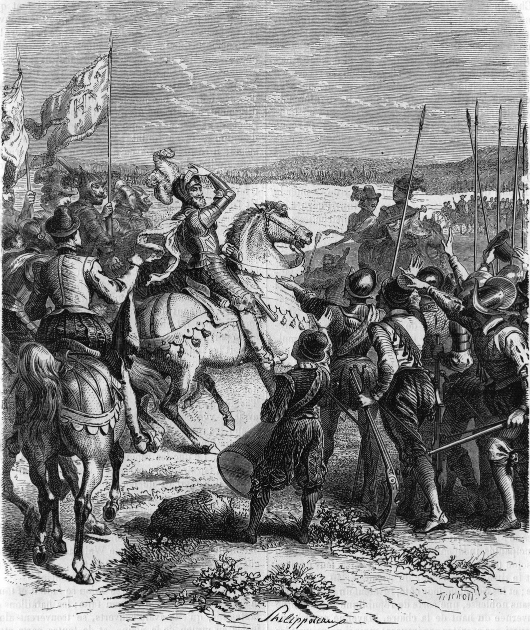 Henri IV e Ivry, 14 de março de French School