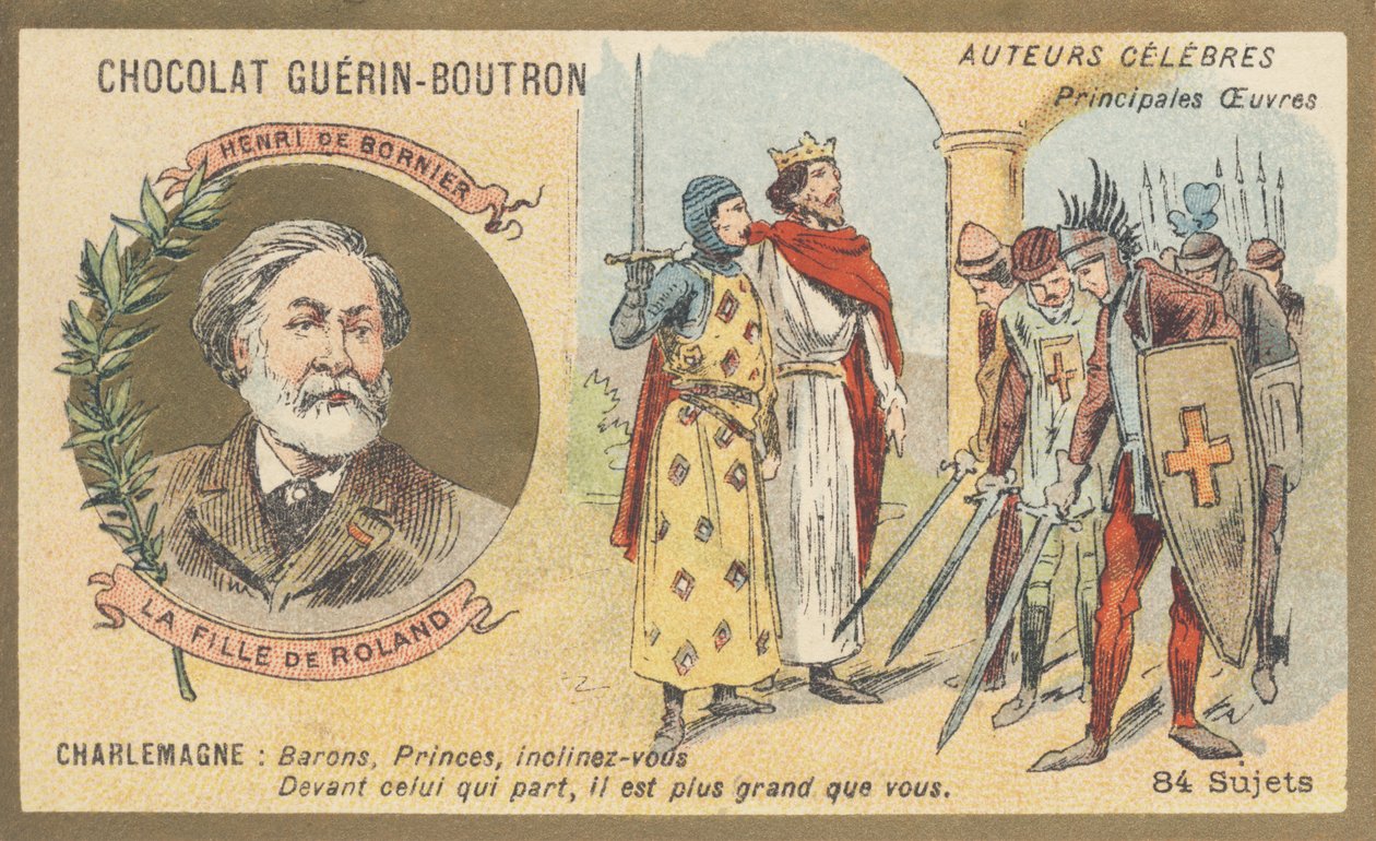 Henri de Bornier (1825-1901), dramaturgo, poeta, escritor francês, autor de “La fille de Roland”, drama em 4 atos de French School