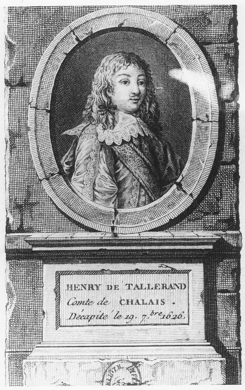 Henri de Talleyrand, conde de Chalais (gravura) de French School