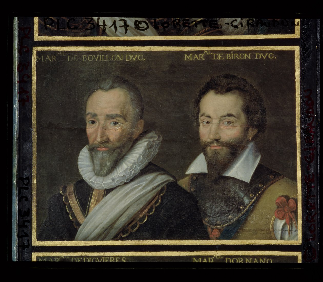 Henri da Torre de Auvergne (1555-1623) Duque de Bouillon e Charles de Gontaut (1562-1602) Duque de Biron, 1617-38 de French School