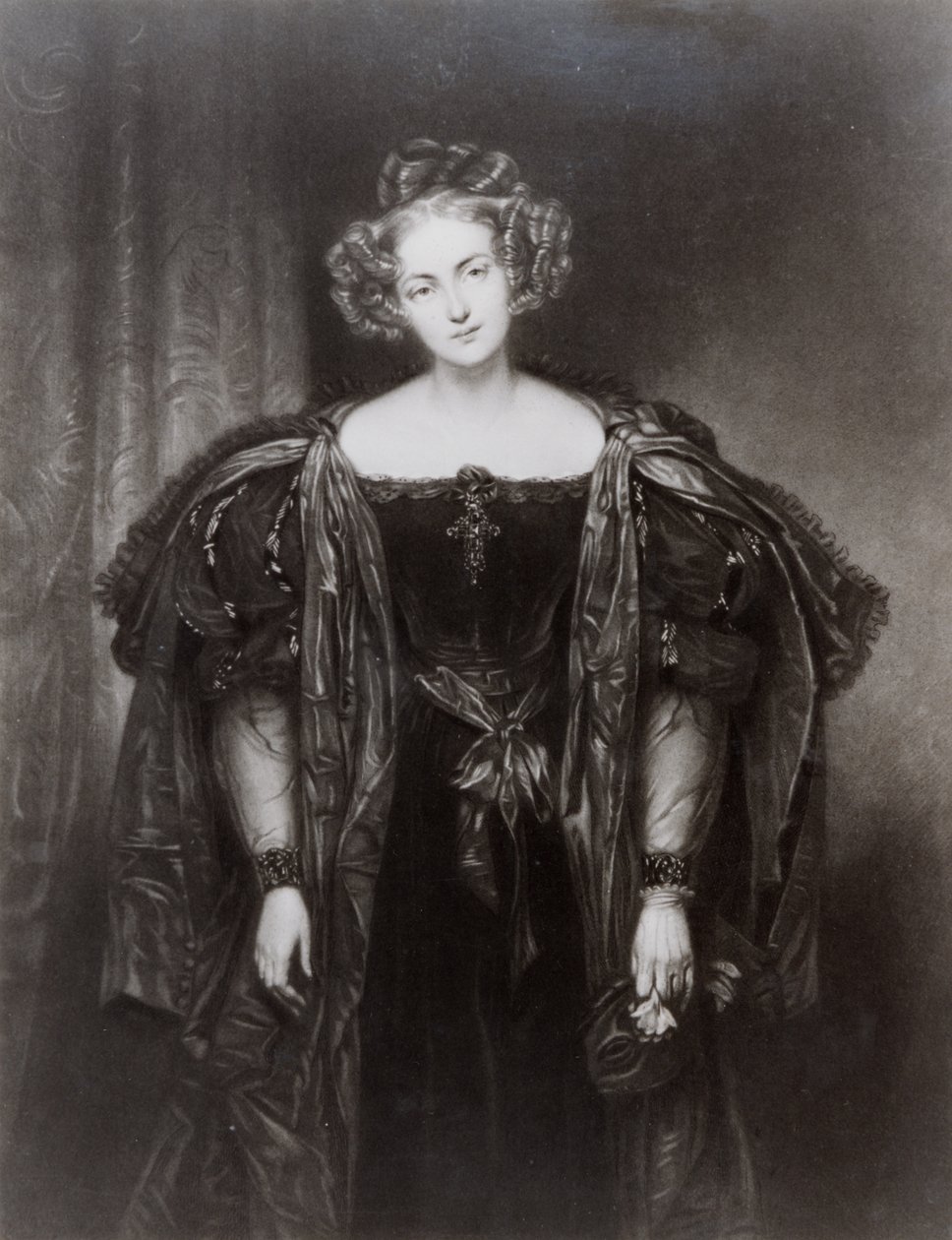 Henriette Sontag como Donna Anna na ópera Don Giovanni da ópera de Wolfgang Amadeus Mozart de French School
