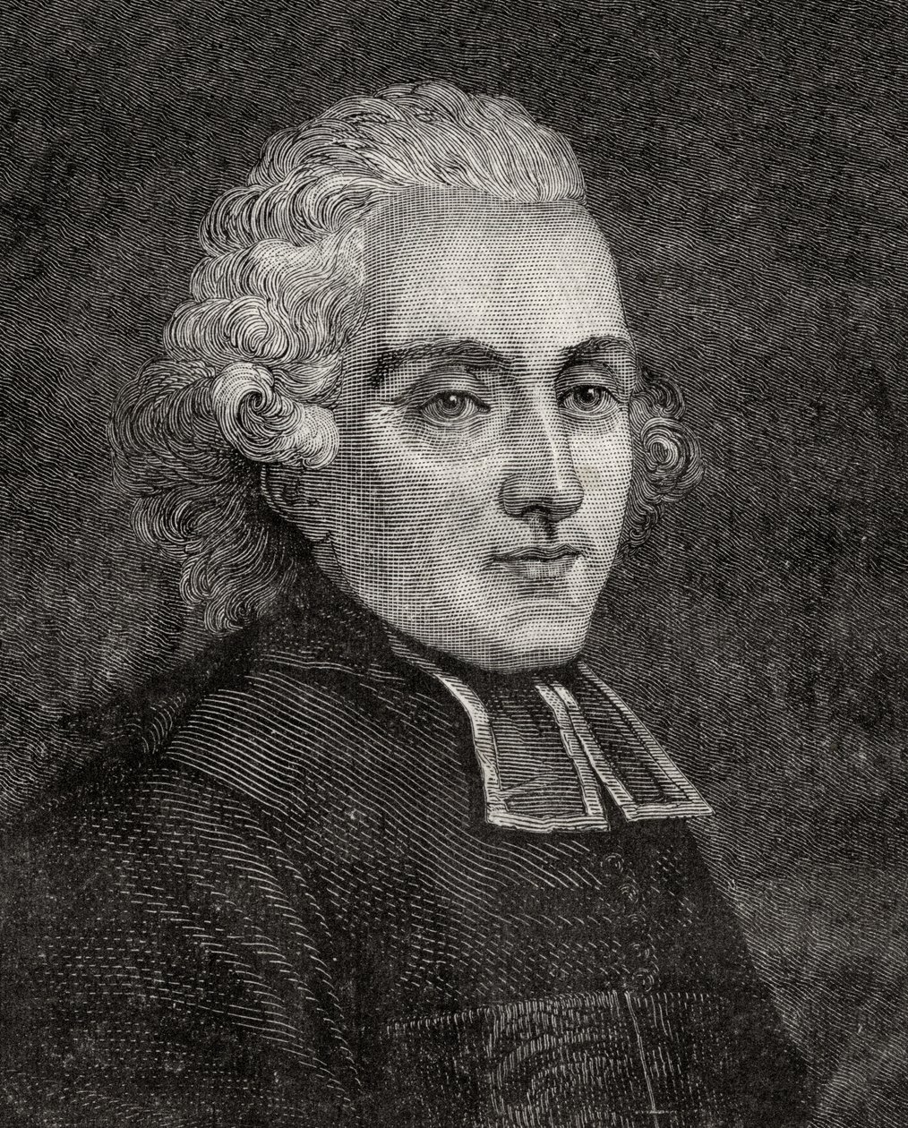 Henry Essex Edgeworth, de "História da Revolução Francesa" por Louis Blanc (1811-82) de French School