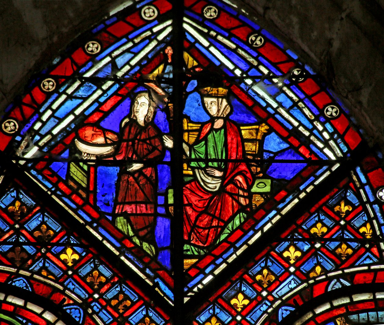 Herodias e Salomé com a cabeça de João Batista de French School