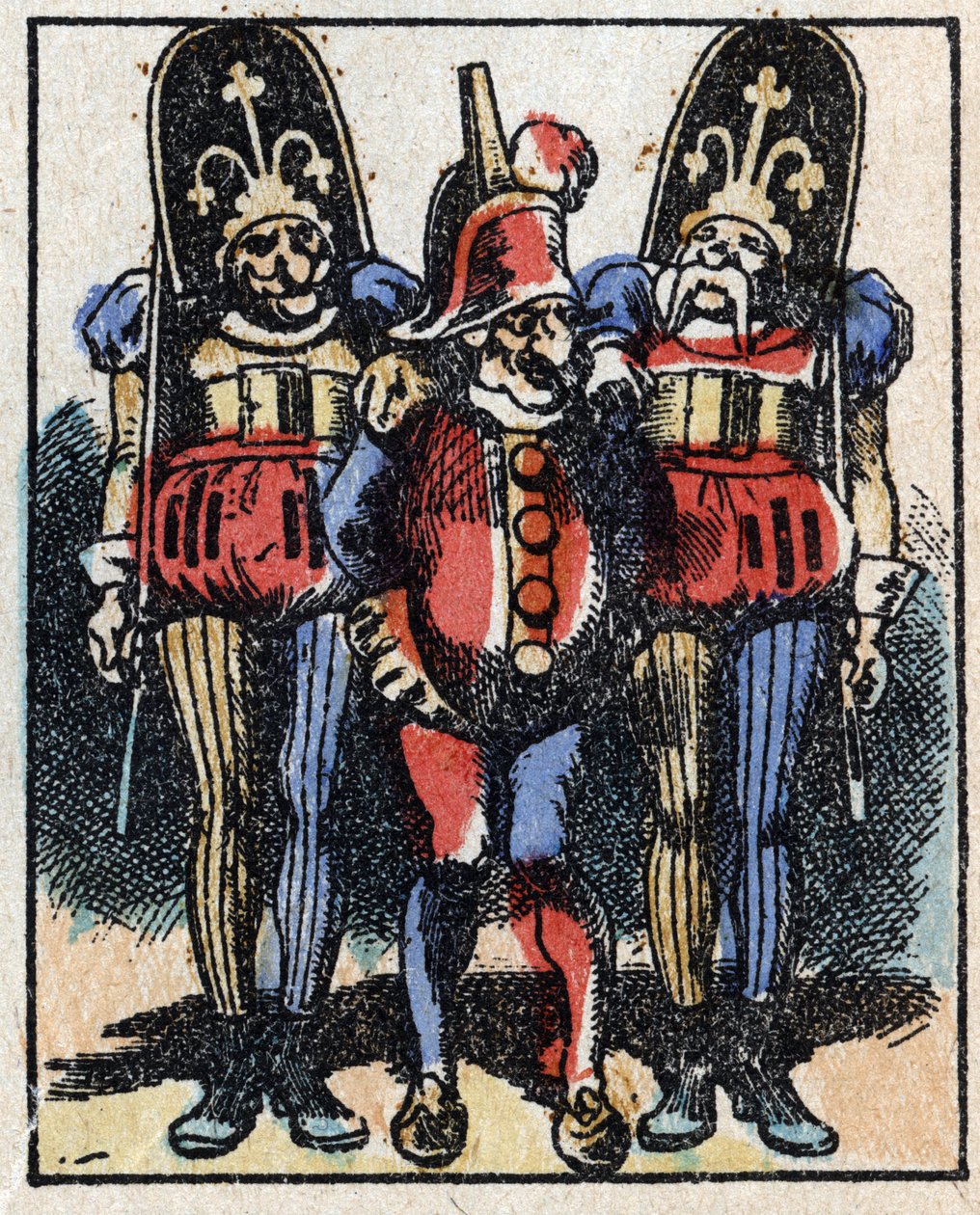 História da Dra. Pulcinella (Polichinelle). Gravura em madeira de Imaging Pellerin - Epinal, sd. Final do século XIX. de French School
