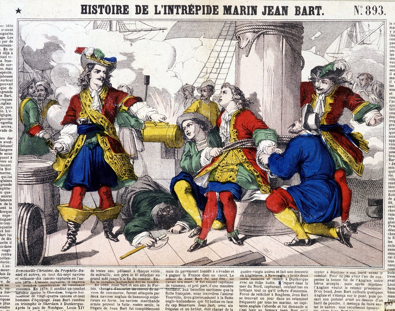 História do destemido marinheiro Jean Bart - imaginário de Epinal, sd. Século XIX de French School
