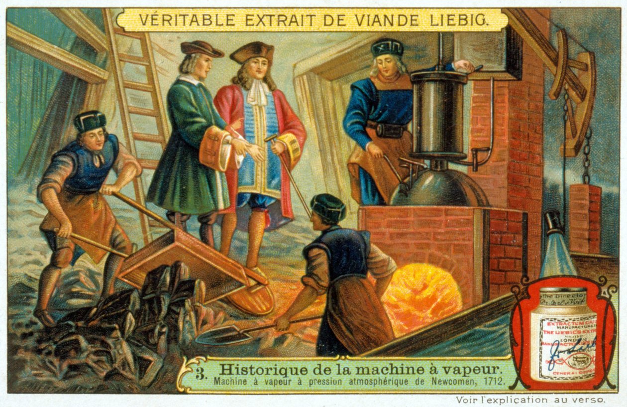 História da máquina a vapor: Newcomen máquina a vapor de pressão atmosférica de French School