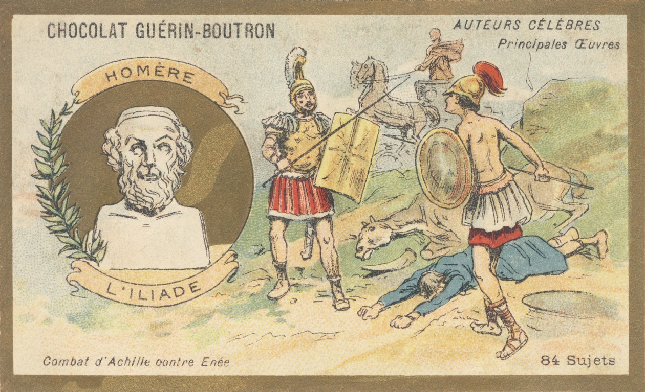 Homere, poeta grego do final do século 8 aC, autor de “A Ilíada” de French School