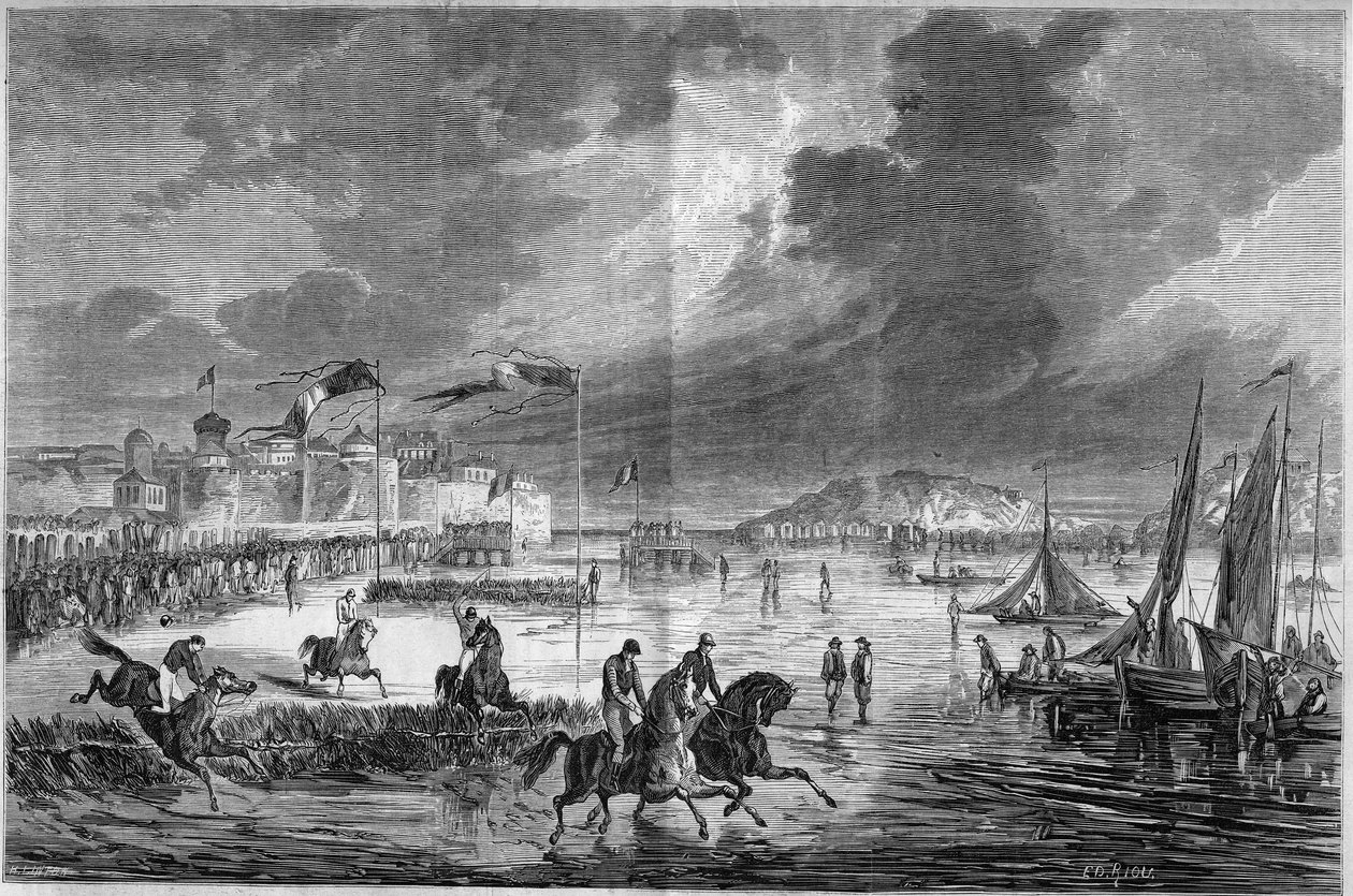 Equitação: grande clássico do Oeste na praia de Saint Malo (Saint-Malo), Ille e Vilaine (35) de French School