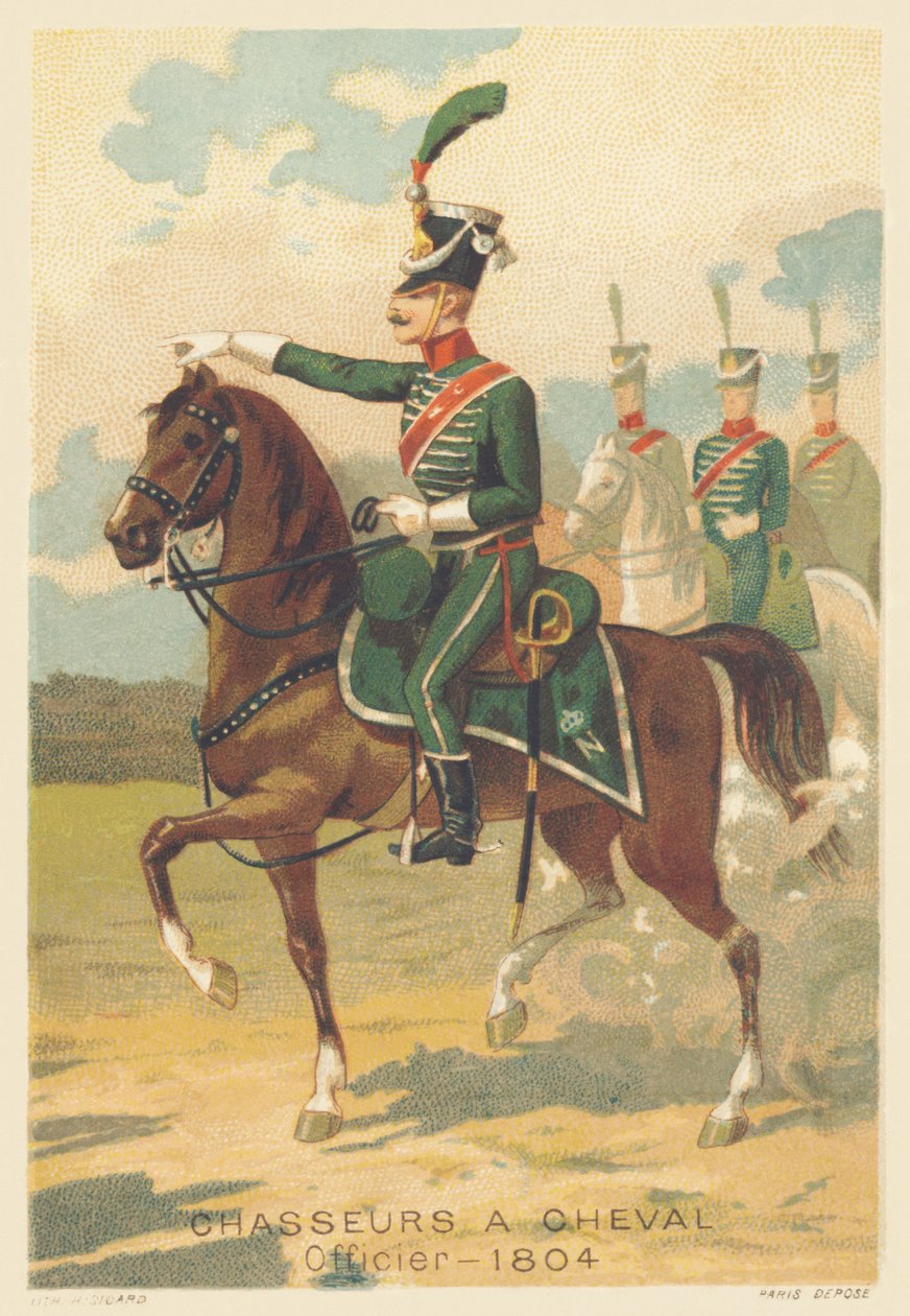 Caçadores de cavalos, oficial em 1804 de French School