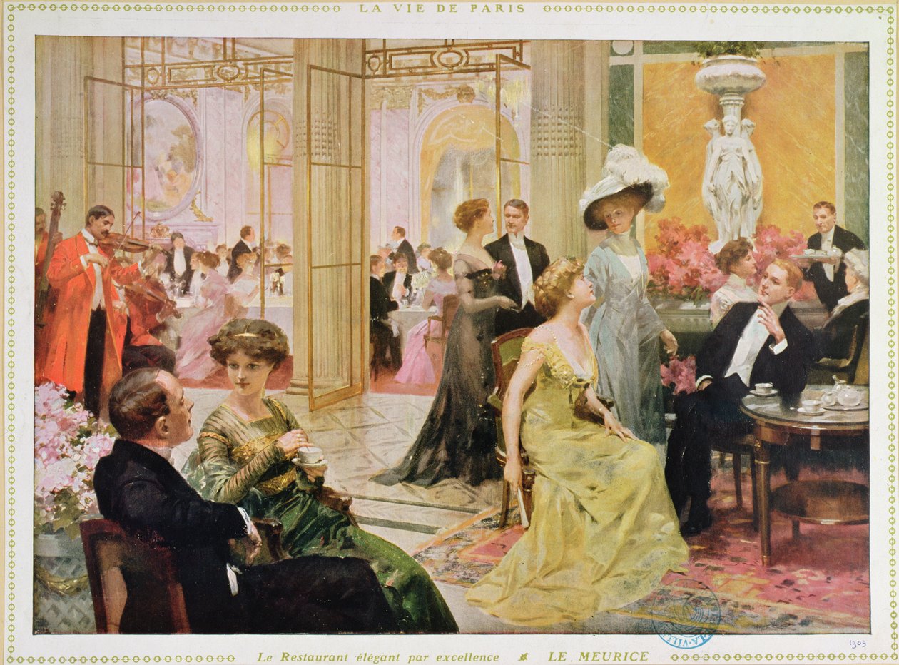 Hotel Meurice, 1909 de French School
