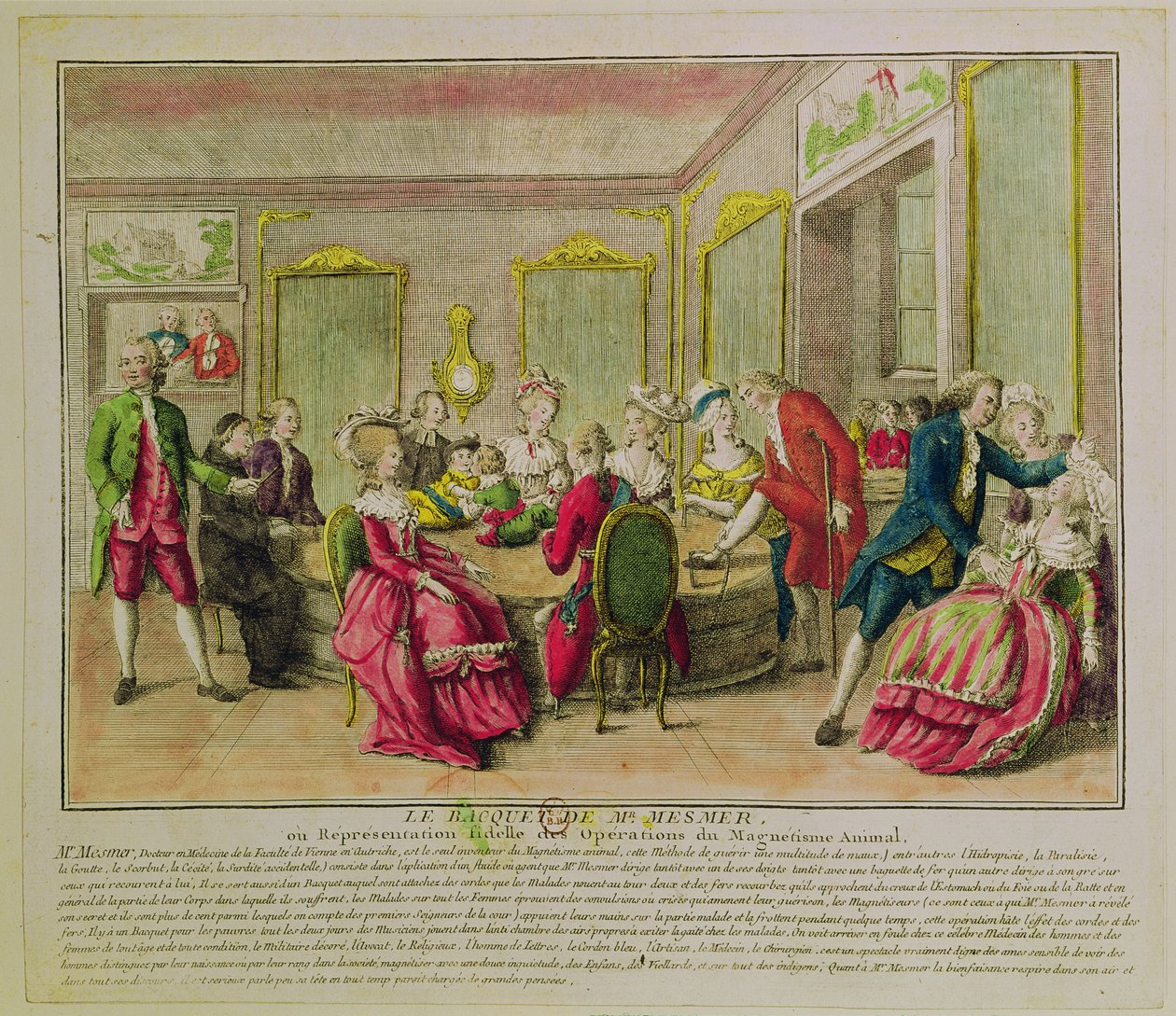 Sessão de Hipnotismo com Franz Anton Mesmer (1734-1815) 1784 de French School