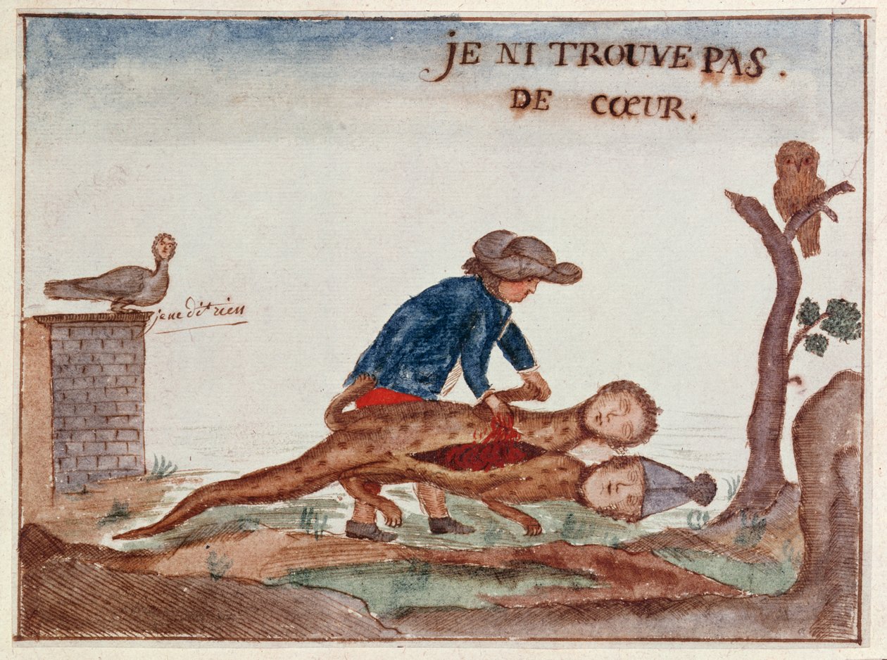 Não consigo encontrar nenhum coração, 1789 de French School
