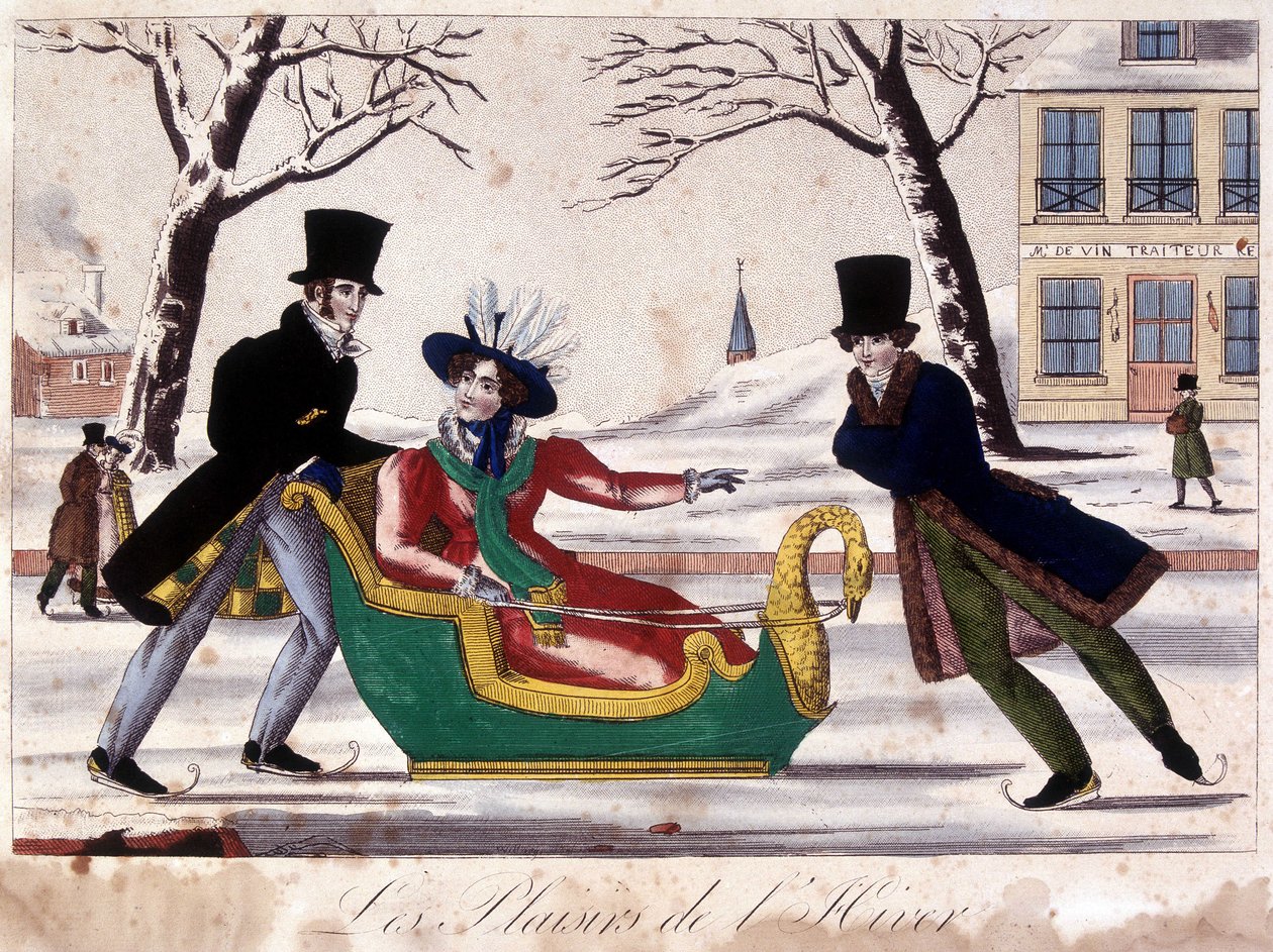 Patinagem no gelo - imagem da Epinal de French School
