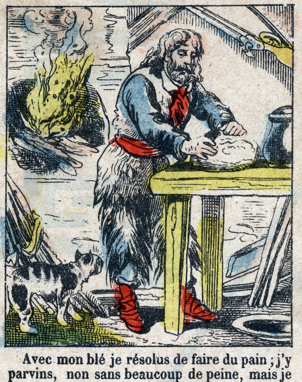 Ilustração para o Livro de Daniel Defoe (De foe) "Robinson Crusoe". Imagens epinais do final do século XIX. de French School