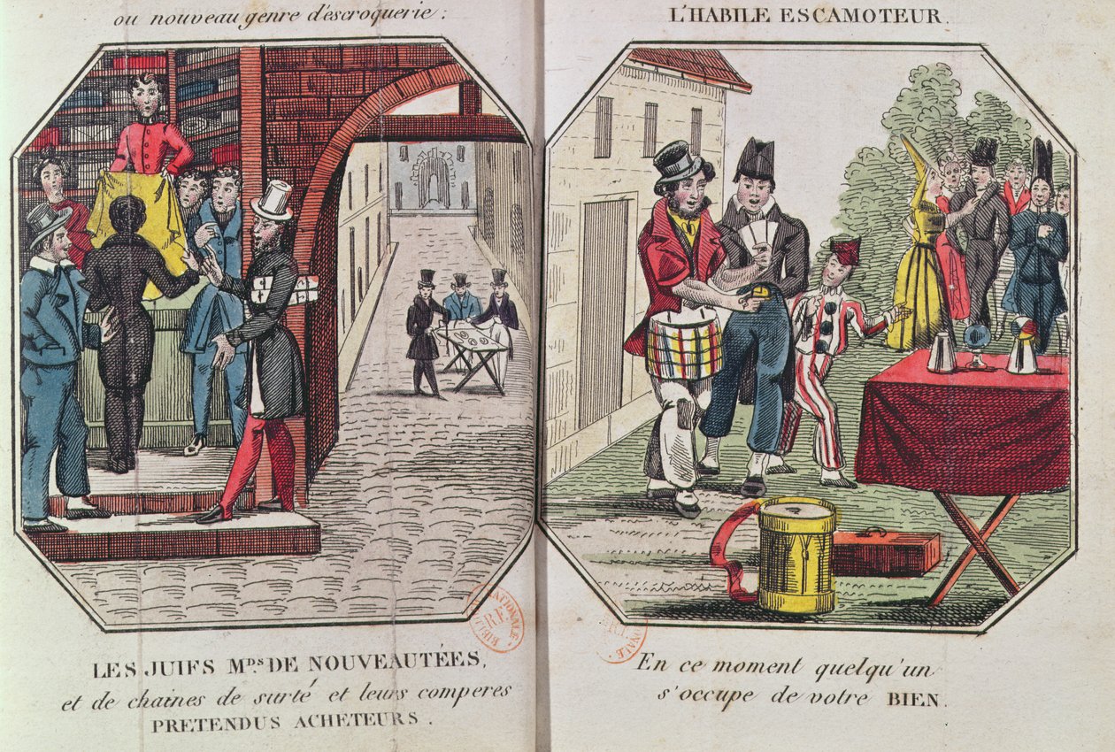 Ilustração para o Paravoleur ou LArt para dirigir cautelosamente em qualquer país, incluindo Paris por Eugene Francois Vidocq, 1830 de French School