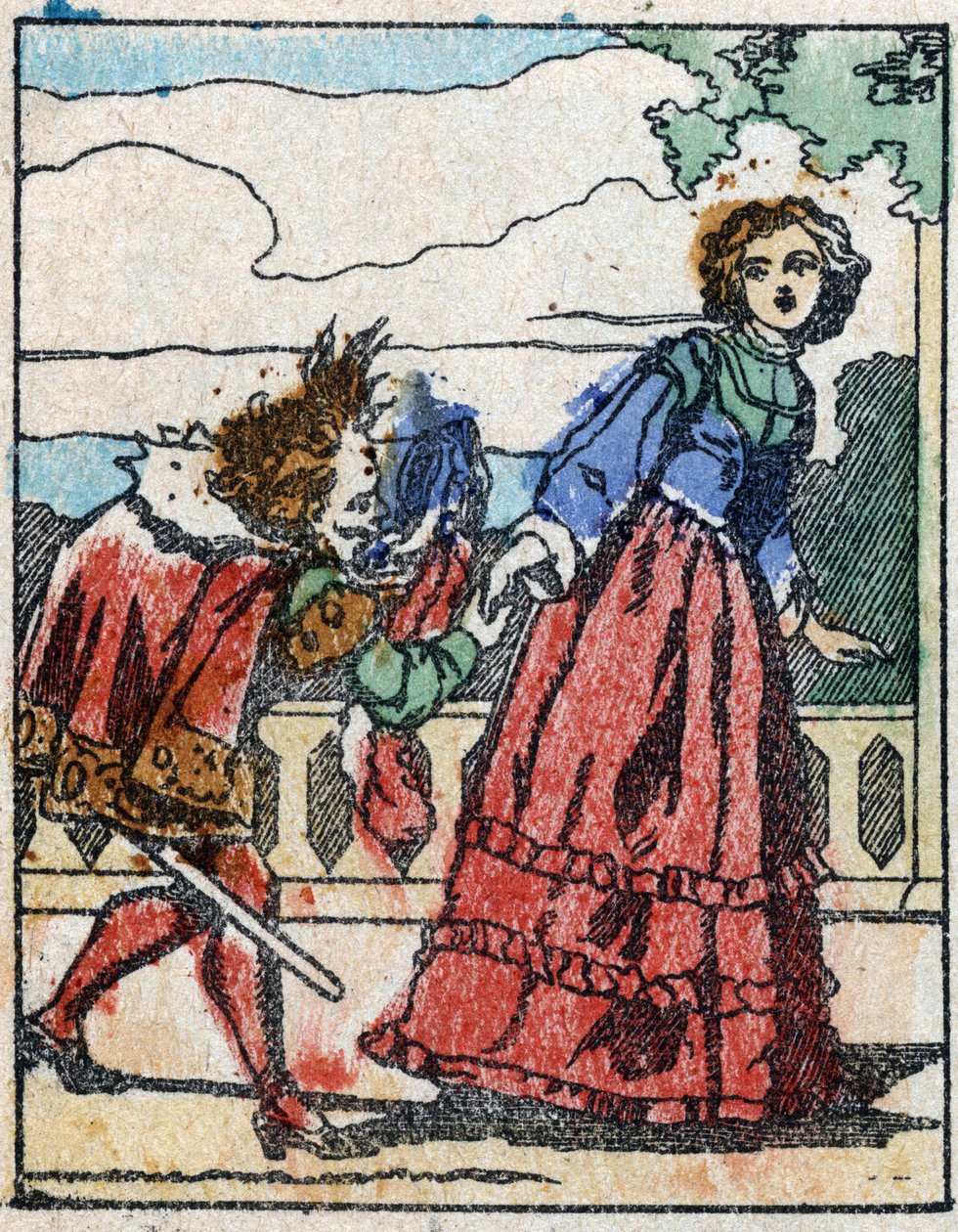 Ilustração de "Riquet a la houppe", conto de Charles Perrault (1628-1703), escritor francês. Gravura em madeira de "Imaging Pellerin" - Epinal, sd. Final do século XIX. de French School