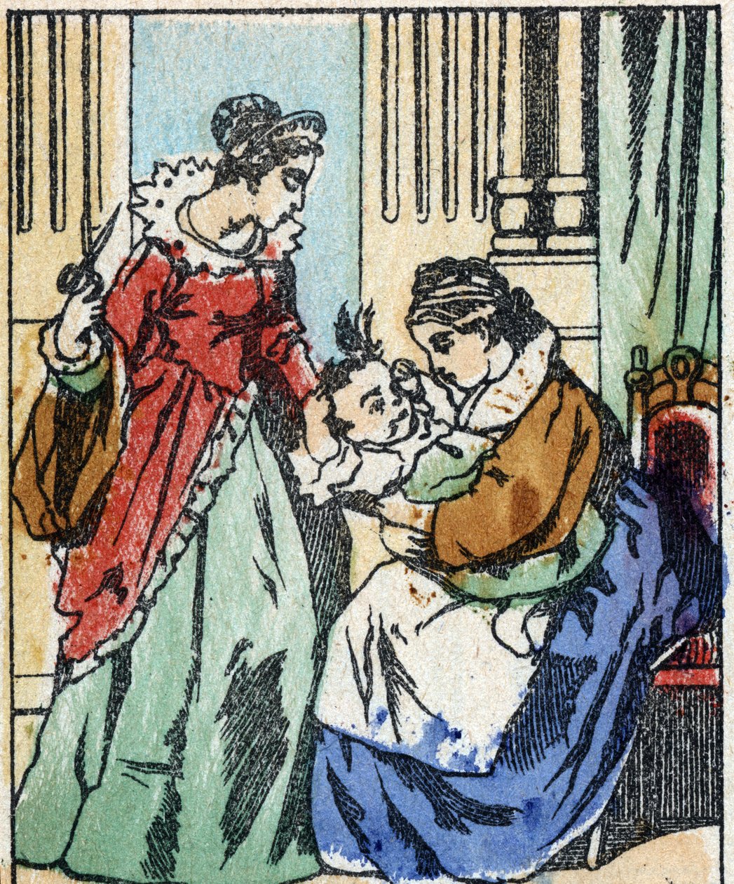 Ilustração de "Riquet a la houppe", conto de Charles Perrault (1628-1703), escritor francês. Gravura em madeira de "Imaging Pellerin" - Epinal, sd. Final do século XIX. de French School