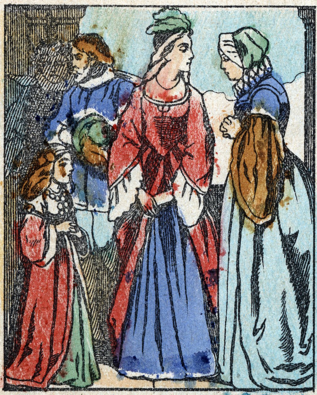 Ilustração de "Riquet a la houppe", conto de Charles Perrault (1628-1703), escritor francês. Gravura em madeira de "Imaging Pellerin" - Epinal, sd. Final do século XIX. de French School