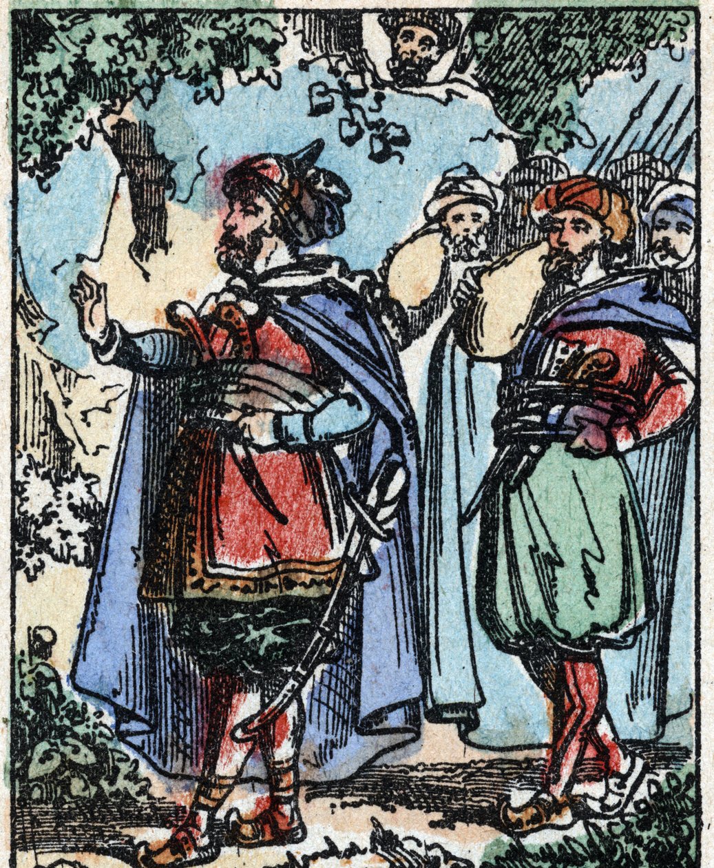 Ilustração para os Contos das Mil e Uma Noites. Ali-Baba (Ali Baba). Gravura em madeira de Imaging Pellerin - Epinal, sd. Final do século XIX. de French School