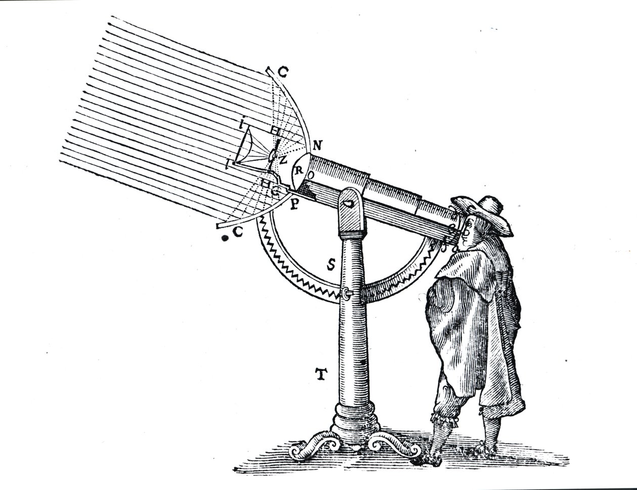 Ilustração de La Dioptrique por René Descartes (1596-1650), seguindo o Discours de la Methode publicado pela primeira vez em Leiden em 1637 de French School
