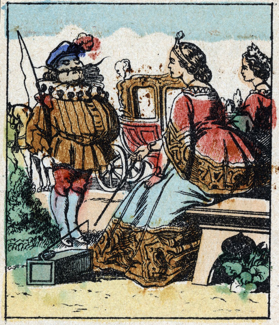 Ilustração do conto de Charles Perrault "Cinderela ou O Pequeno Chinelo de Vidro". Gravura em madeira de Imaging Pellerin - Epinal, sd. Final do século XIX. de French School