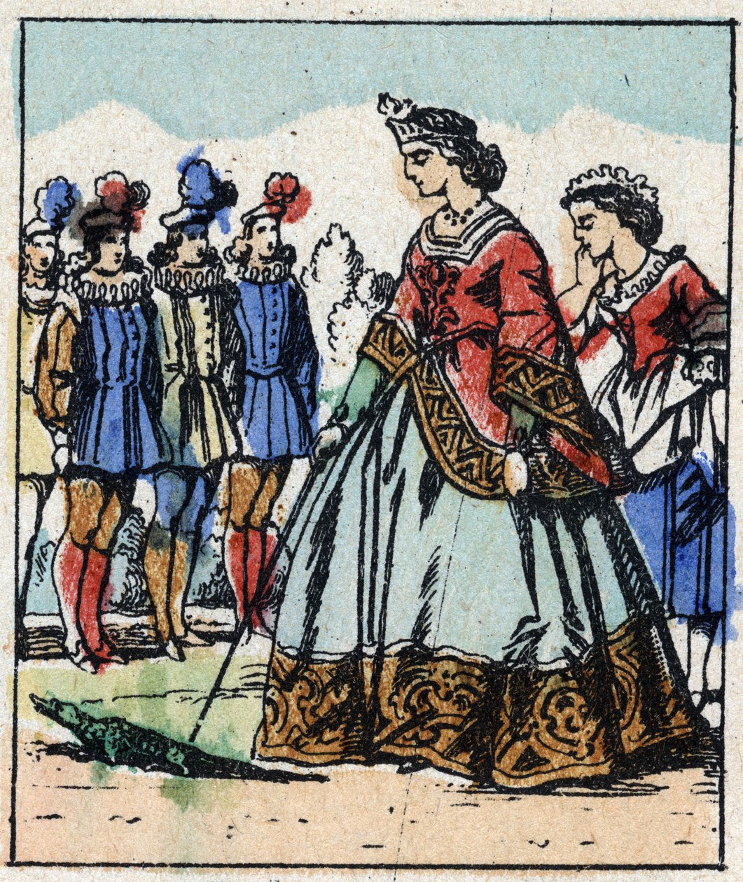 Ilustração do conto de Charles Perrault "Cinderela ou O Pequeno Chinelo de Vidro". Gravura em madeira de Imaging Pellerin - Epinal, sd. Final do século XIX. de French School