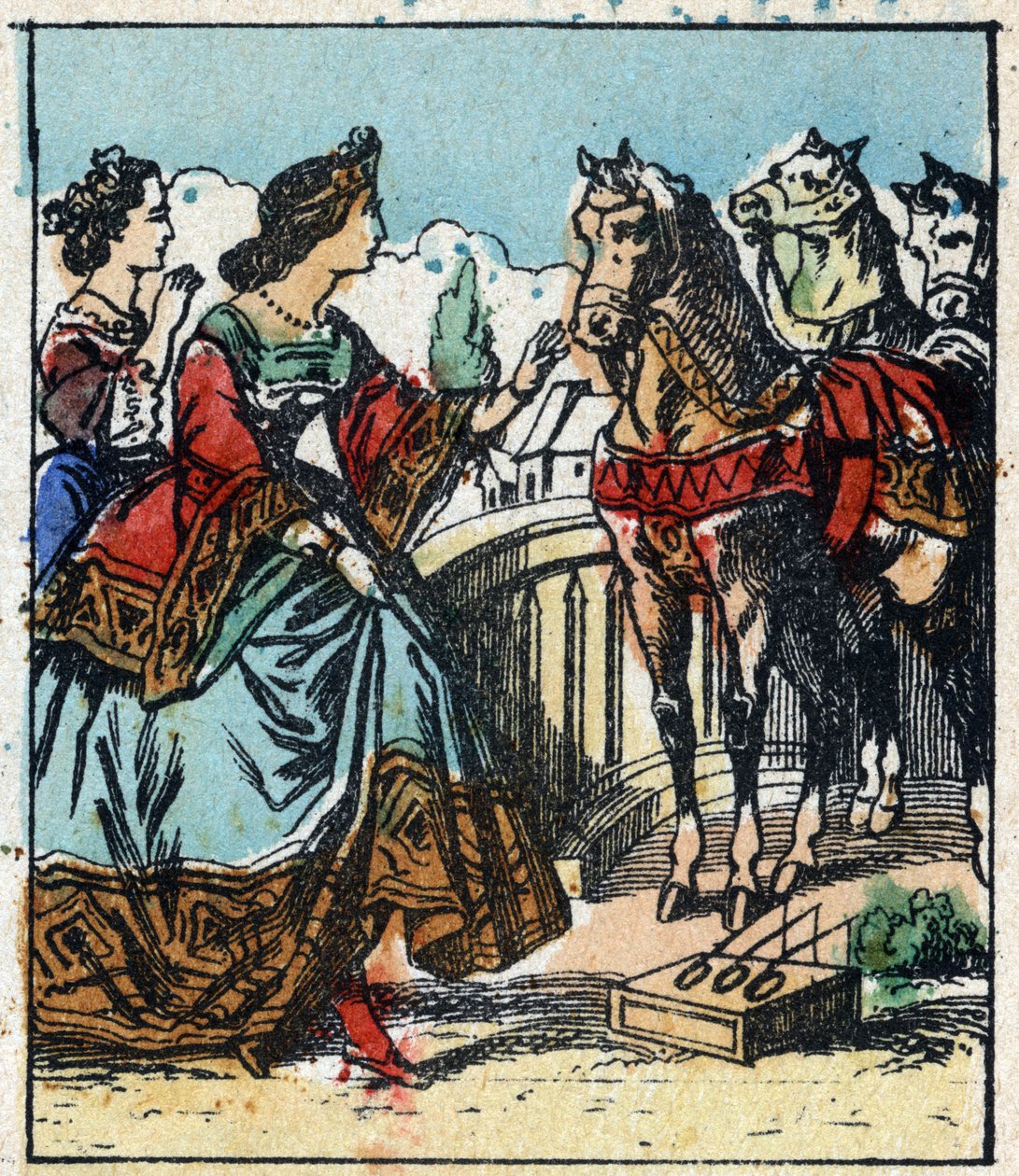 Ilustração do conto de Charles Perrault "Cinderela ou O Pequeno Chinelo de Vidro". Gravura em madeira de Imaging Pellerin - Epinal, sd. Final do século XIX. de French School