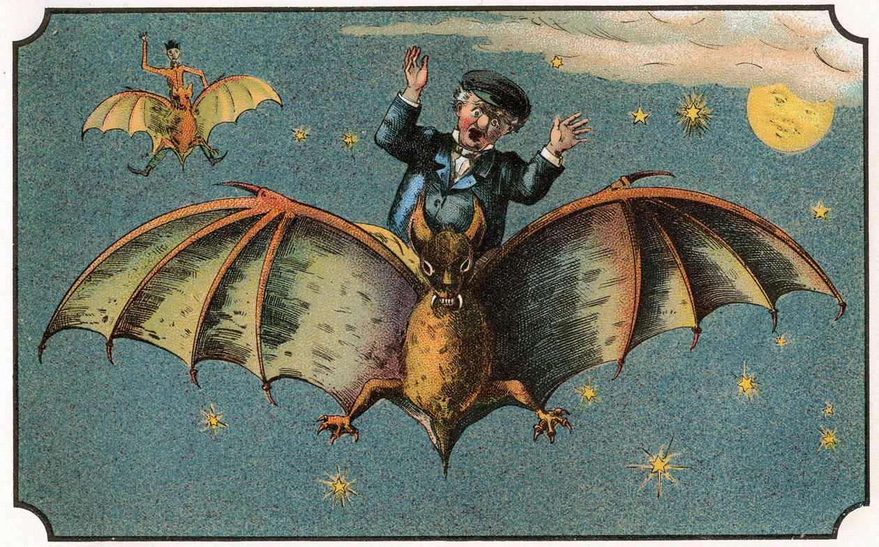 Ilustração do livro "Voyage dans la lune avant 1900" de A. de Ville-d