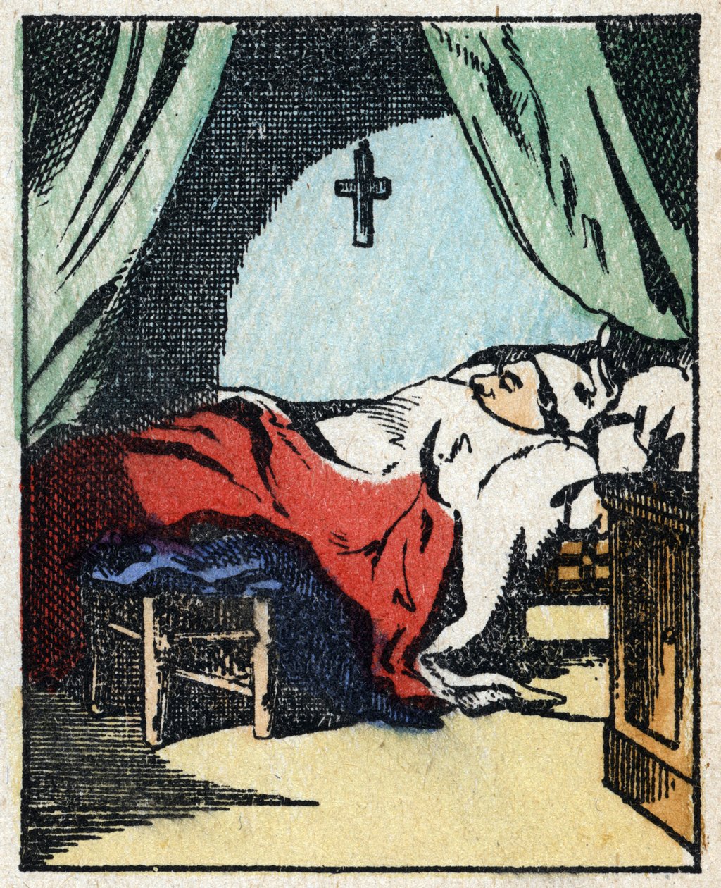 Ilustração do conto "Veridique History of Jeannot Serinet" Gravura em madeira de Imagery Pellerin - Epinal, sd. Final do século XIX. de French School