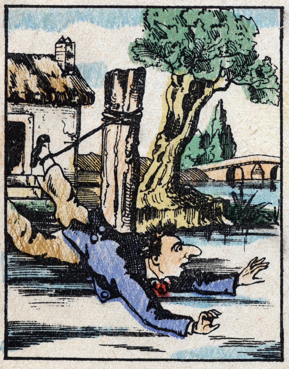 Ilustração do conto "Veridique History of Jeannot Serinet" Gravura em madeira de Imagery Pellerin - Epinal, sd. Final do século XIX. de French School