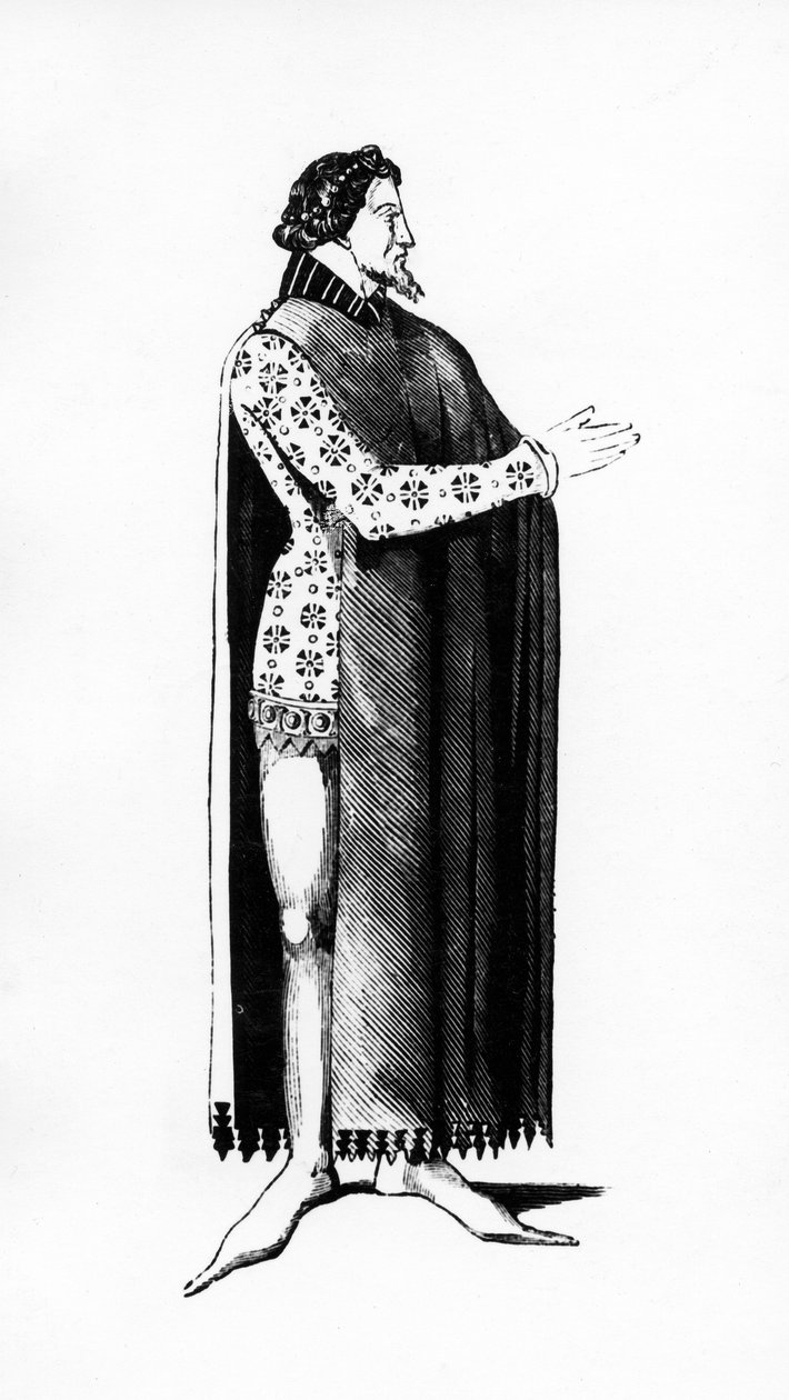 Ilustração tirada da História do traje na França desde o século 18 por Jules Etienne Joseph Quicherat, 1877 de French School