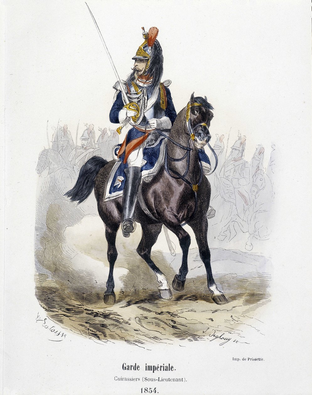 Guarda Imperial: Cuirassiers in 1854 - in "Histoire de l