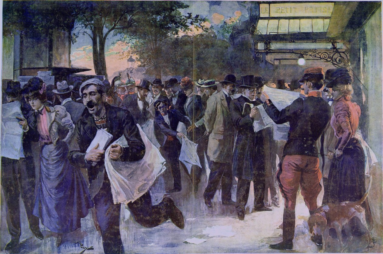 Notícias importantes, c.1900 de French School
