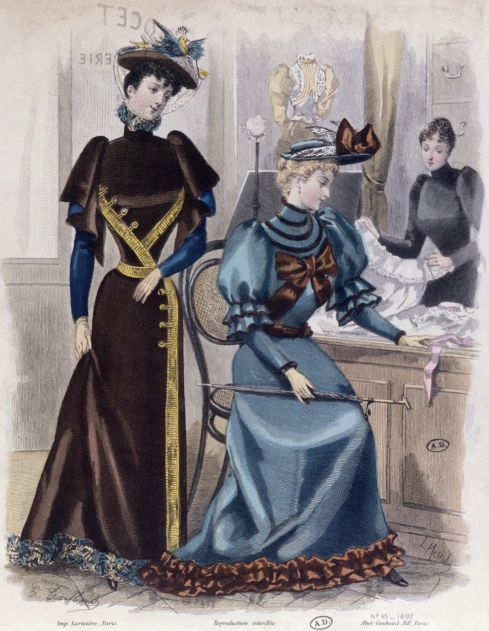 Na loja de lingerie, 1892 de French School