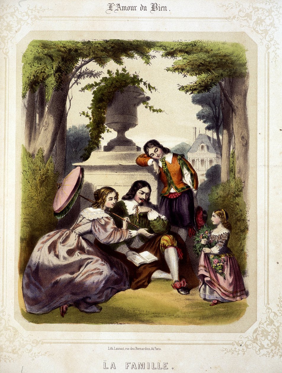No amor ao bem de Sauvageot, segunda metade do século XIX. de French School