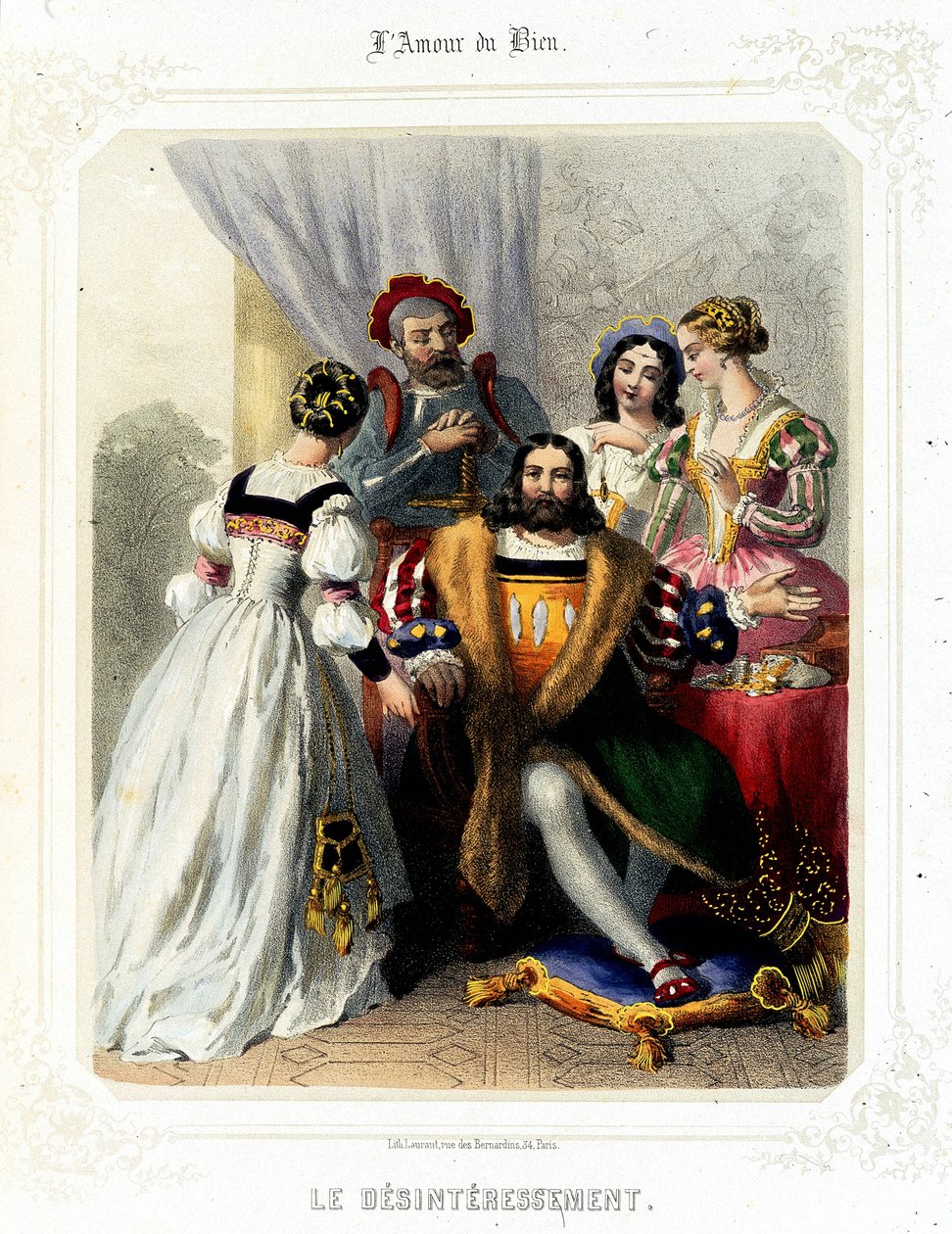 No amor ao bem de Sauvageot, segunda metade do século XIX. de French School